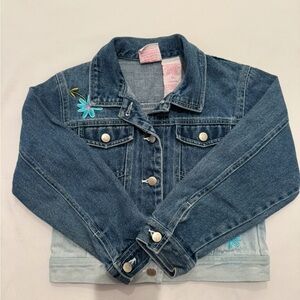 Barbie Blue Denim Jacket with Embroidered Flowers 6x